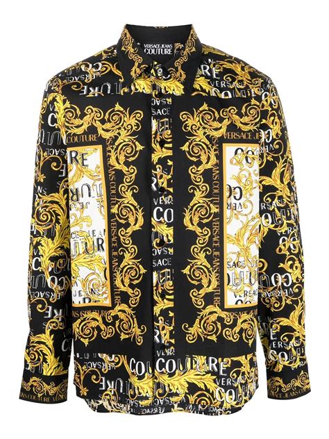 versace metal buttons|Versace button up.